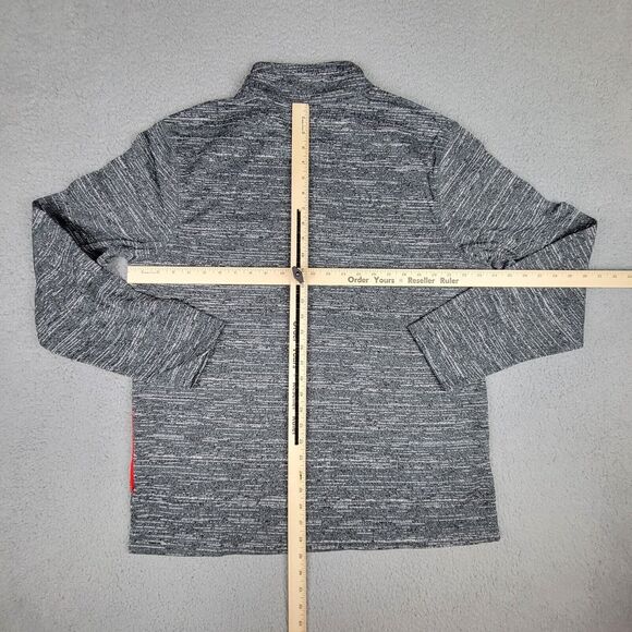 Washington Nationals Mens Large Sweatshirt Getting Faster Space Dye 1/4 Zip Gray - Picture 10 of 12